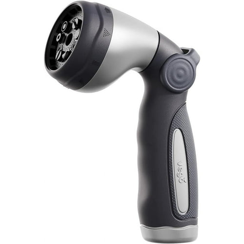 Vego Garden Hose Nozzle - 9 Spray Patterns, Metal, Thumb Control, On/Off Valve, High Pressure Heavy Duty Water Hose Spray Nozzle for Gardening, Lawn Care, and Cleaning Tasks-Tidepool Blue