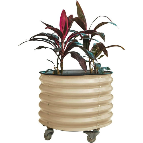 Vego Garden 2 x 2 ft Self-Watering Rolling Planter Raised Garden Bed Kits-Pearl White