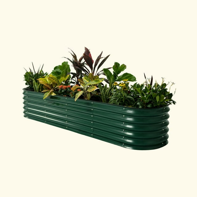 Vego Garden 2 x 4 ft Self-Watering Rolling Planter Raised Garden Bed Kits-British Green