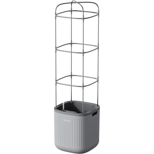 Vego Garden Self-Watering Rolling Tomato Planter Pot With Trellis Fog Gray