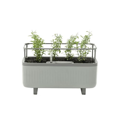 Vego garden Herb Planter Box with Trellis Self-Watering Rolling Raised Garden Bed for Climbing Vegetables Plants Cage - Fog Gray