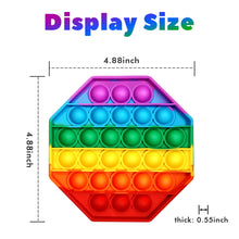 Push Pop Bubble Sensory Fidget Toys Stress Relief Silicone Pressure Relieving Popping it Toys for Autism Special Needs Anxiety Reliever for Kids Teens Adults, Pack of 3