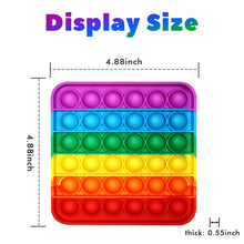 Push Pop Bubble Sensory Fidget Toys Stress Relief Silicone Pressure Relieving Popping it Toys for Autism Special Needs Anxiety Reliever for Kids Teens Adults, Pack of 3