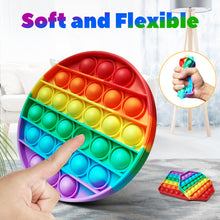 Push Pop Bubble Sensory Fidget Toys Stress Relief Silicone Pressure Relieving Popping it Toys for Autism Special Needs Anxiety Reliever for Kids Teens Adults, Pack of 3